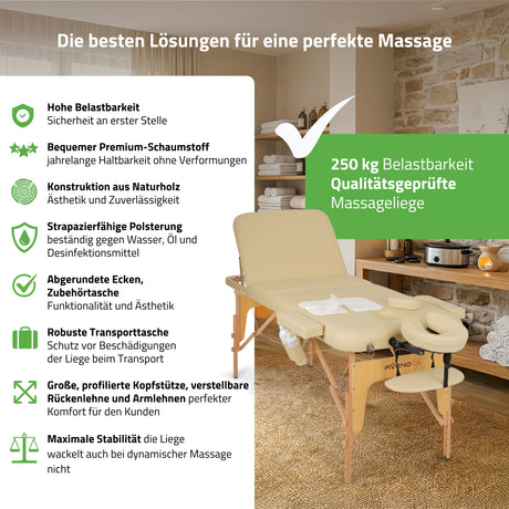 Massageliege Klappbar Bianca | Kosmetikliege
