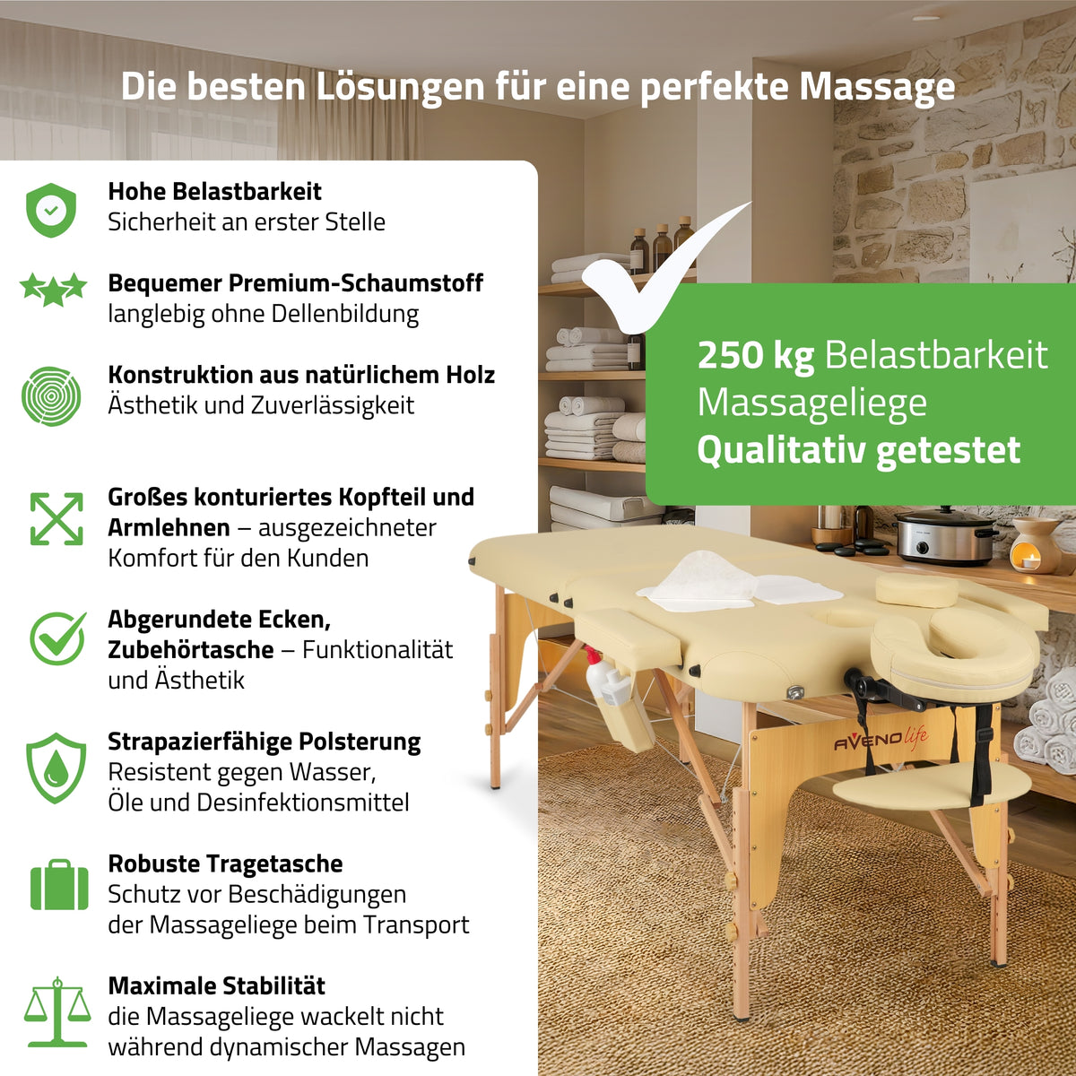 Massageliege Klappbar Sofia | Kosmetikliege