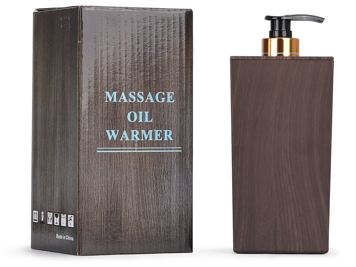 Massageöl-Erwärmer mit 300 ml Flasche | Dunkelbraun