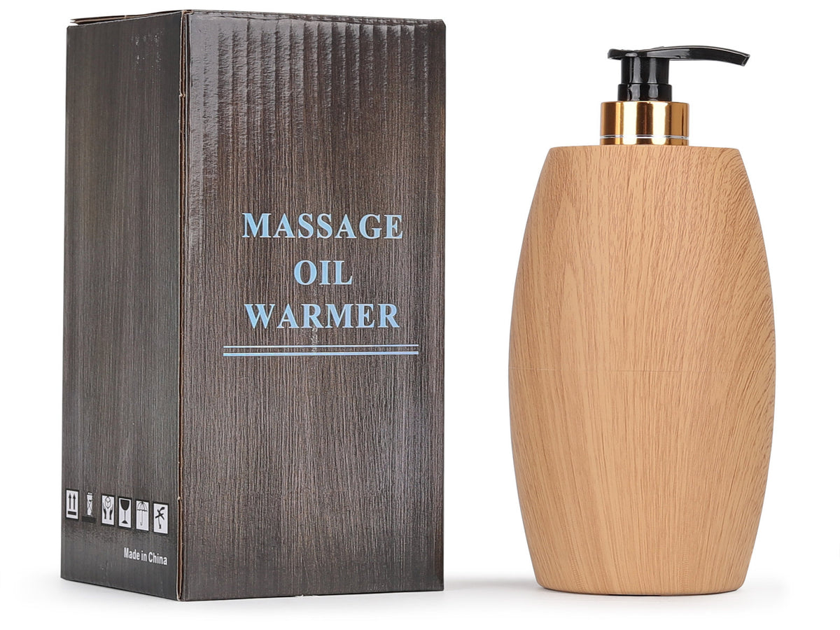 Massageolie Verwarmer met 300 ml Fles | Lichtbruin