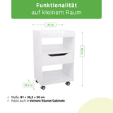 Habys Kosmetikwagen Ario |  Weiß