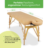 Set | Einteiliges Frottee Spannlaken für klappbare Massageliegen 60/165 | + Frottee-Bezug für die Kopfstütze