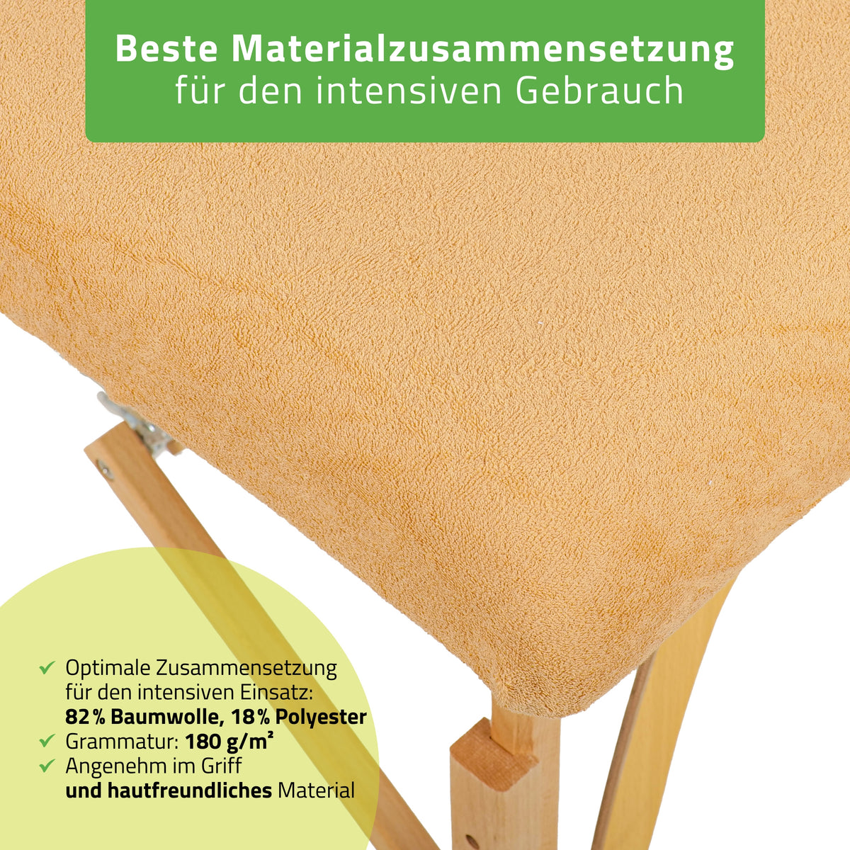 Set | Einteiliges Frottee Spannlaken für klappbare Massageliegen 60/165 | + Frottee-Bezug für die Kopfstütze
