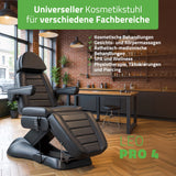 Kosmetikliege Elektrisch | Leo PRO 4 | Kosmetiksessel mit elektrischer Verstellung | Handfernbedienung