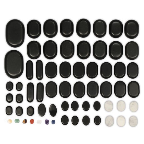 Hot Stone Massagesteine Set 64 teilig